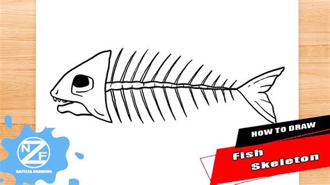 How to Draw Fish Skeleton in Easy Steps .